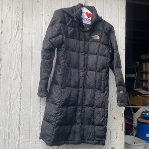 North Face mid-thigh down jacket